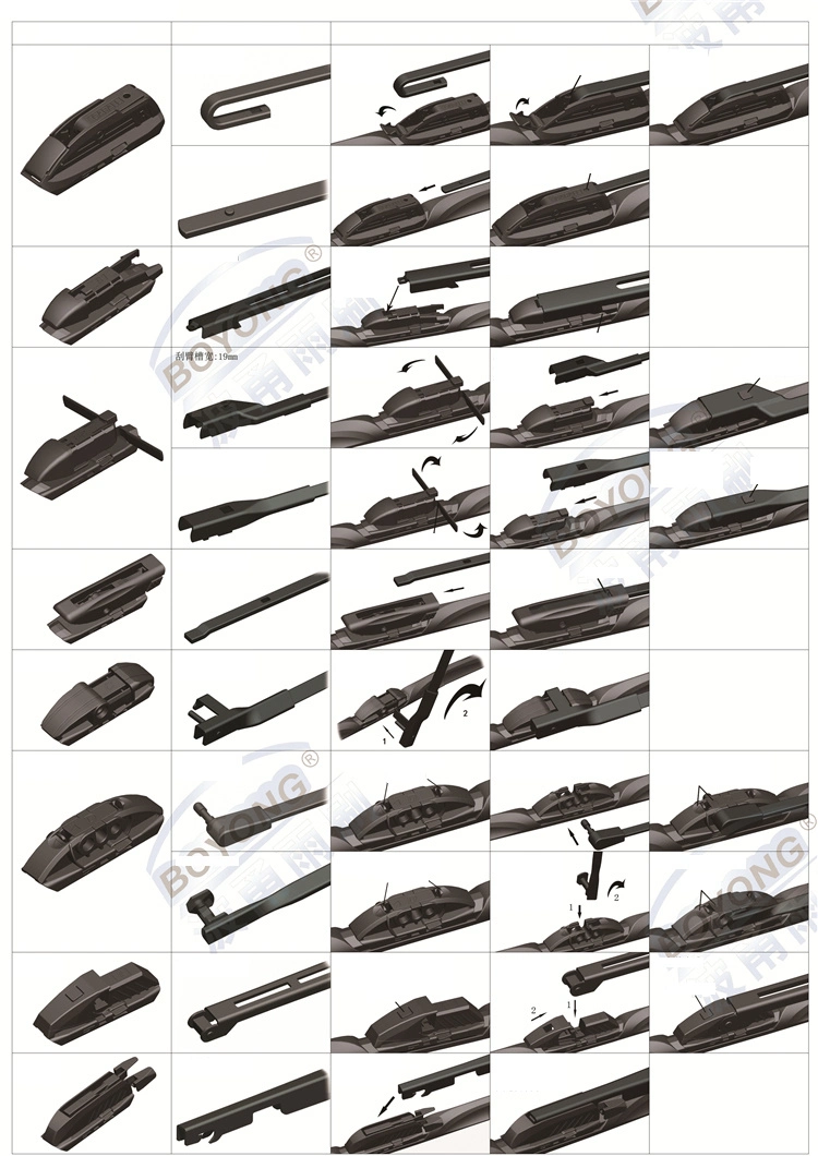 Soft Frameless Wiper Blade Auto Accessory Fiting for More Than 99% Car Types