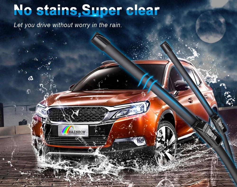 Free Samples Flat/Soft/Boneless Frame Universal Multi-Type Wiper Blade for All Car Windows/Windscreen/Windshield Rear Wiper Blades