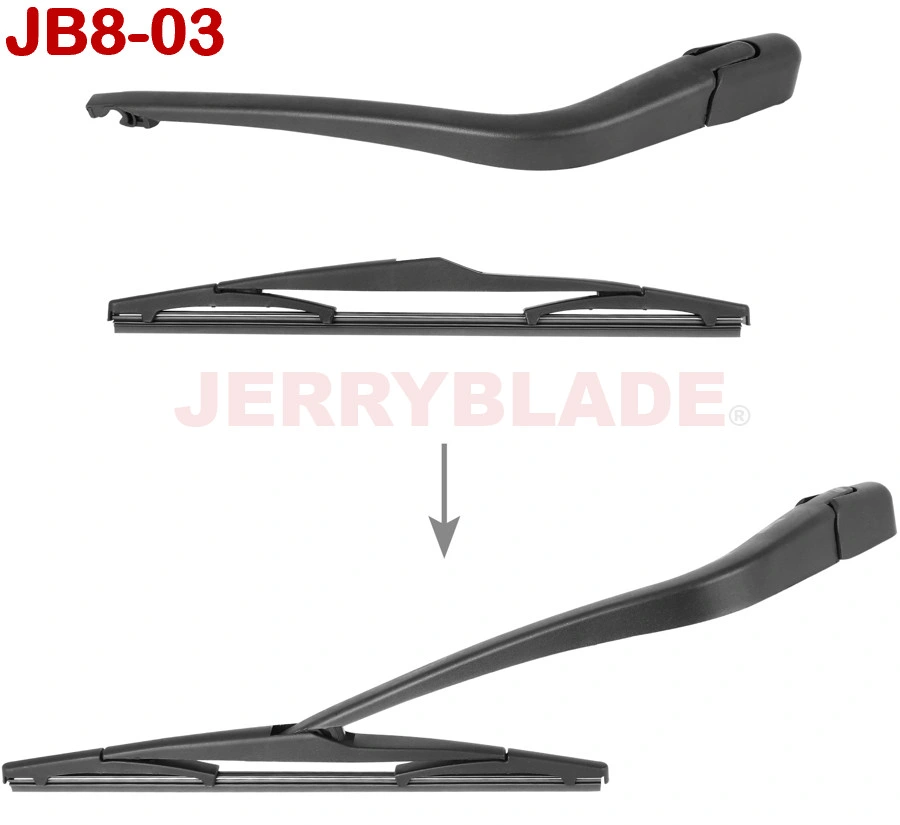 Jb8-03 Auto Car Rear Window Wiper Blade W/ Arm Replacement for 2007-2015 Hyundai I10 Rear Windshield Wiper Arm Blade Set-OE Factory Replacement Back Windscreen