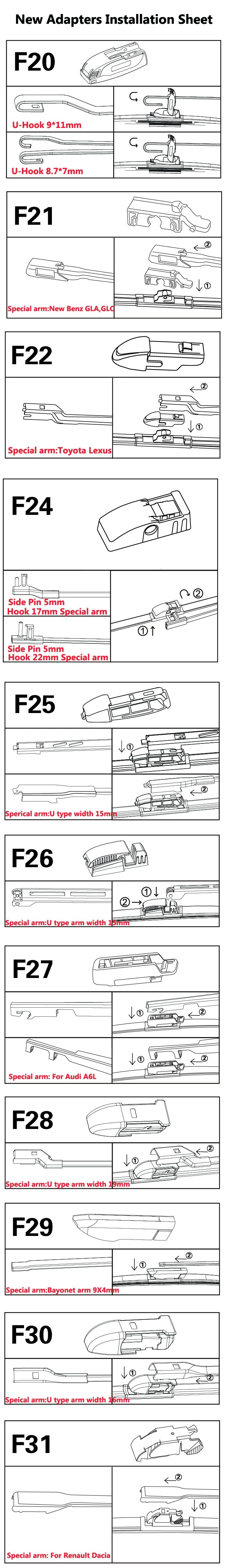 New Benz Gla, Glc Factory Wholesale Colored Windshield Wiper