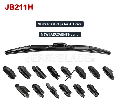 人気の多機能 OEM ハイブリッド ワイパー ブレード Jb211h ユニバーサル アダプター 16 OE マルチ クリップ すべての左ハンドル車と右ハンドル車に適合フロントガラス用ハイブリッド フロント ワイパー ブレード